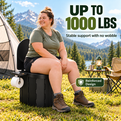 🏕️ Ultimate Extra-Tall Portable Folding Toilet for Camping & Travel