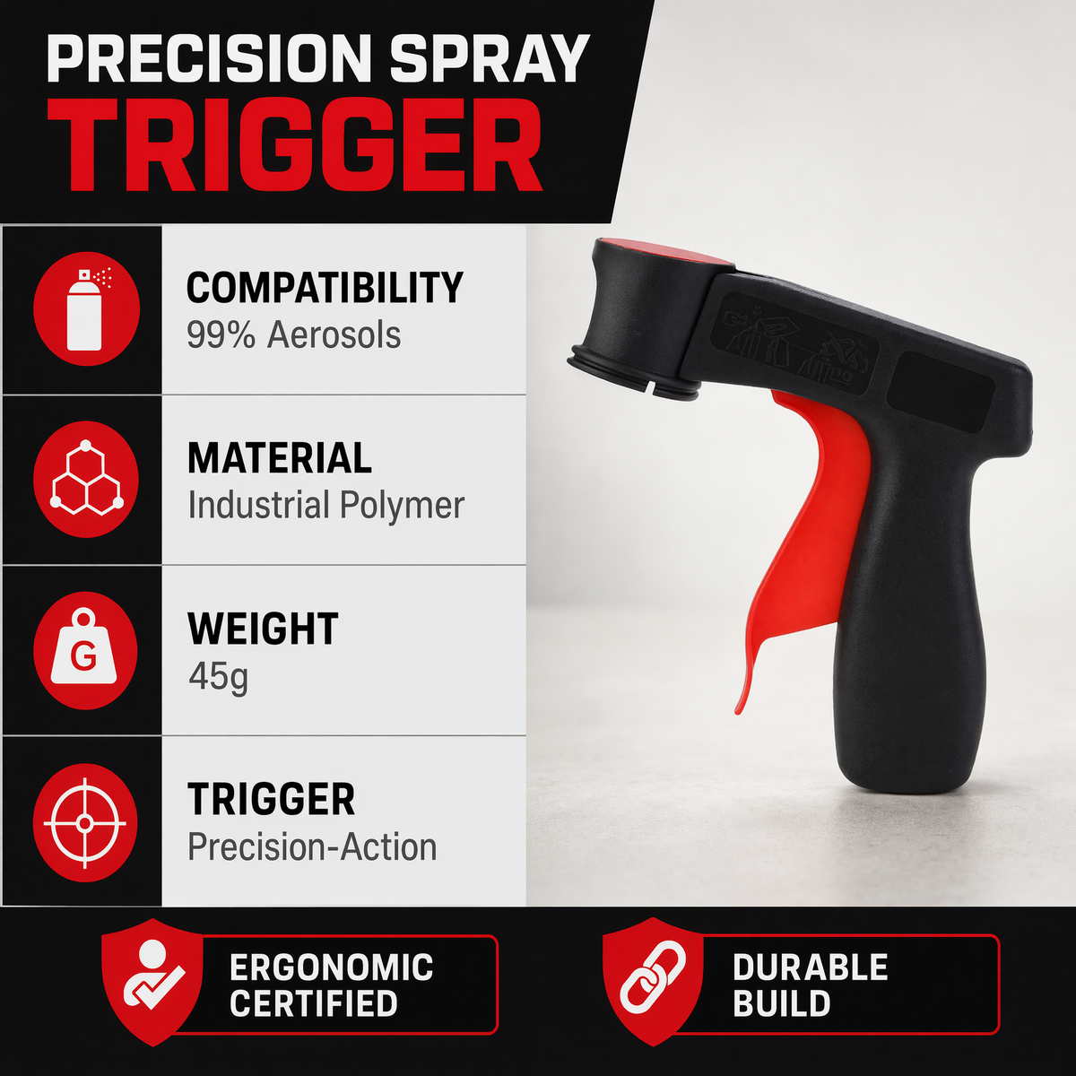 🎨 Pro-Grip Aerosol Spray Can Trigger Handle – Ergonomic Spray Gun Adapter 🛠️