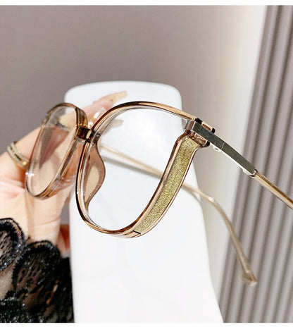 🕶️ Oversized Fashion Prescription Glasses – Trendy Photochromic Lenses with Blue Light Blocking ✨