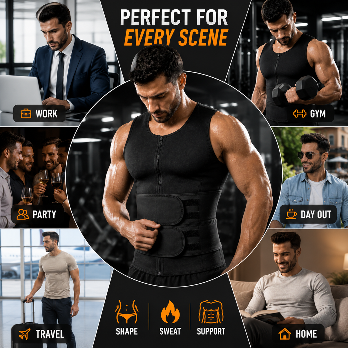 Men's Sweat Sauna Shaper Vest🔥