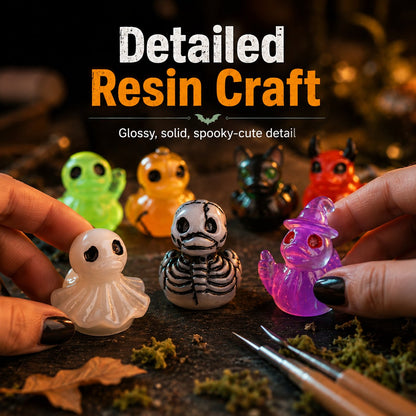 🎃 Spooky & Cute: Glow-in-the-Dark Halloween Mini Resin Ducks 👻