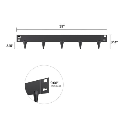 Galvanized Steel Garden Edging – 5-Pack, Flexible & Rust-Resistant Landscape Borders