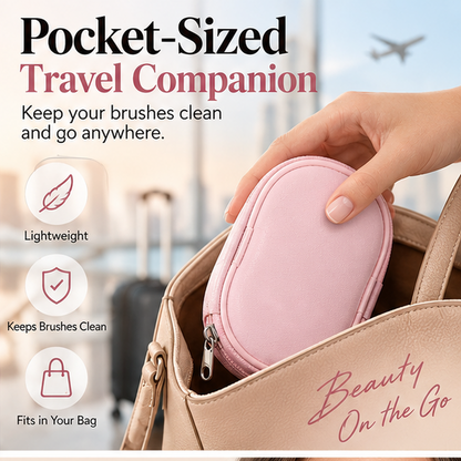 10-Piece Mini Portable Makeup Brush Set with Travel Capsule Case ✨