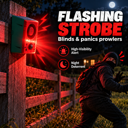 Smart Solar Strobe Alarm & Animal Deterrent System 🛡️