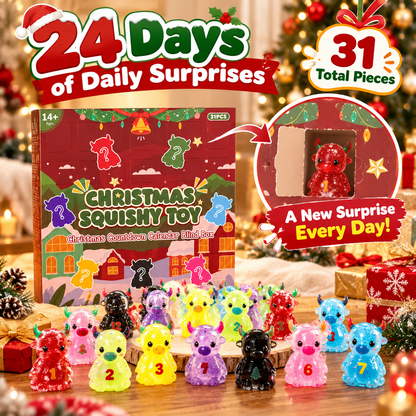 🎄 24-Day Christmas Advent Calendar Squishy Toys Box