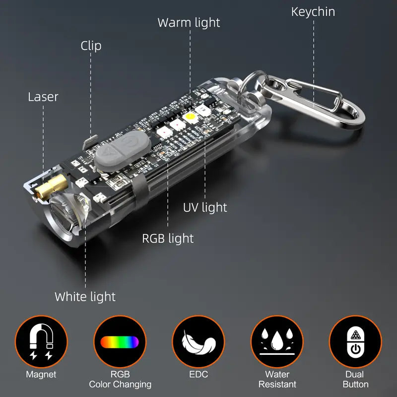 🔦 Nicron K11 Pro EDC Keychain Flashlight – 550 Lumens Magnetic Work Light ⚡