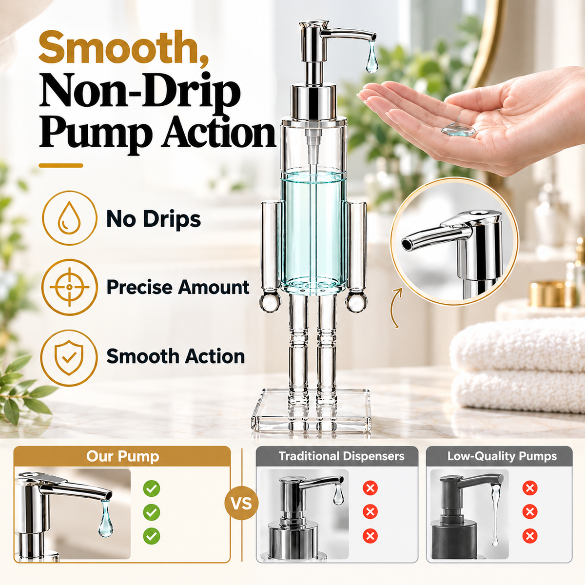 ✨ Luxury Nutcracker Liquid Soap & Lotion Dispenser 👑