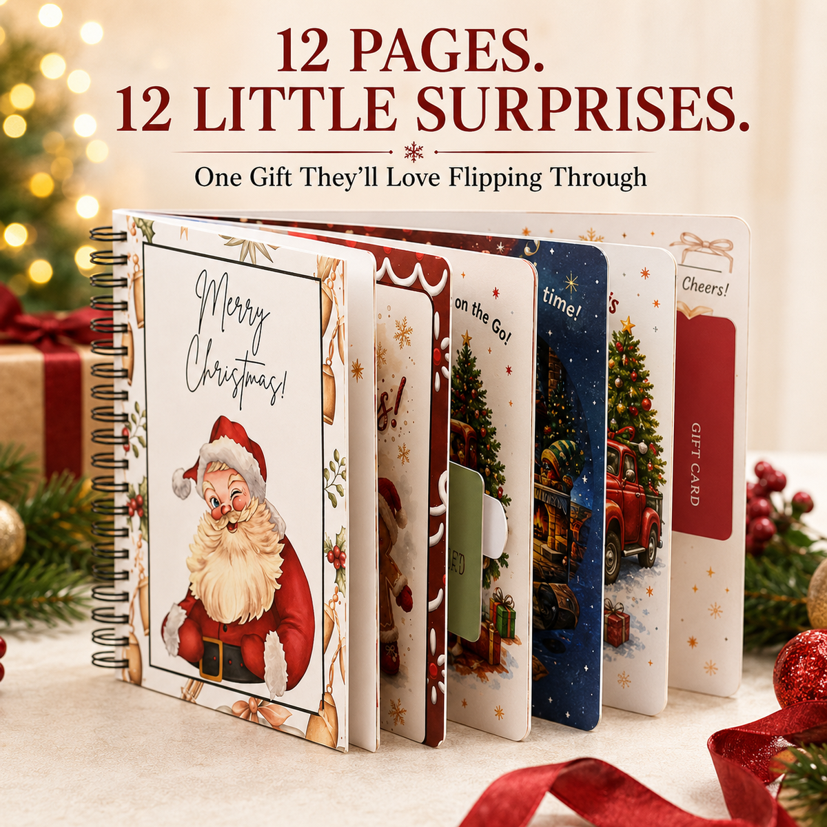 🎅 Personalized Christmas Cash Holder Book – Creative Holiday Scavenger Hunt Gift 🎄
