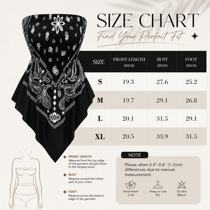 Retro Vibe Bandana Smocked Tube Top