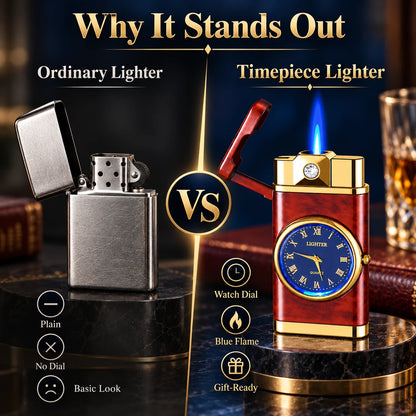 Adjustable, rechargeable, portable outdoor windproof blue flame lighter
