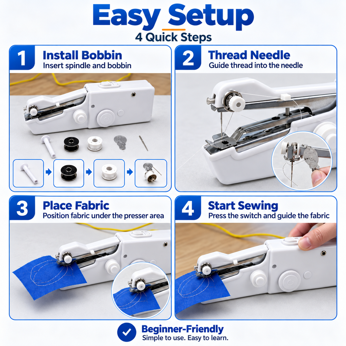 Handheld Portable & Cordless Electric Sewing Machine 🪡🧵