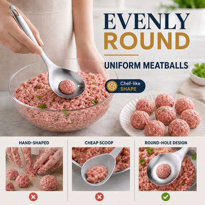 ✨Goodbye Sticky Hands! Stainless Steel Meatball Spoon