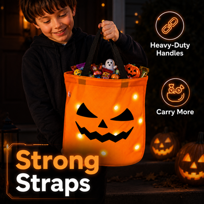 🎃 LED Glowing Halloween Pumpkin Bag