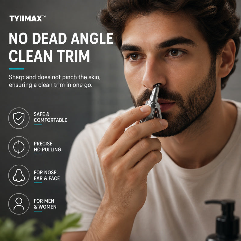 ✂️ Manual Stainless Steel Nose & Ear Hair Trimmer