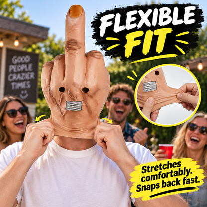 Hilarious Latex Middle Finger Gag Mask 🎭