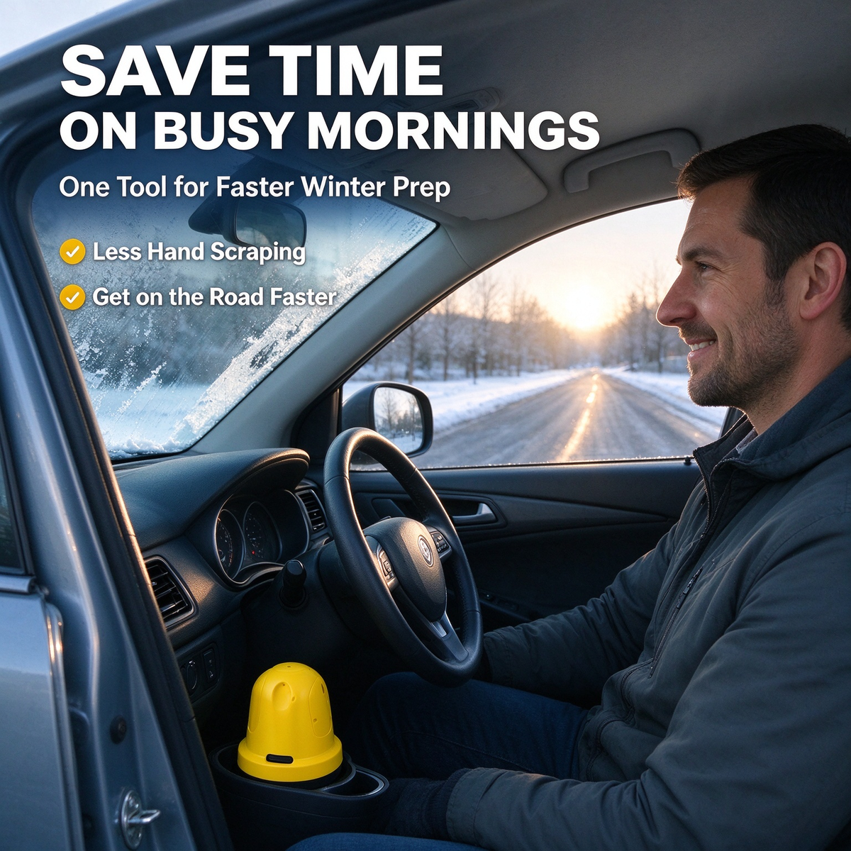 ❄️ USB Rechargeable Electric Ice Scraper – Easier Ice Removal for Car Windshields 🚗