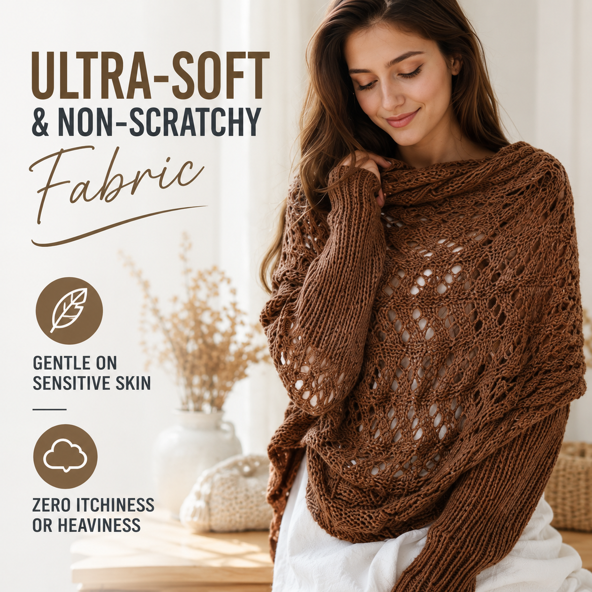 The Sleeve Knit Scarf – Versatile Chunky Wrap Shawl🧣
