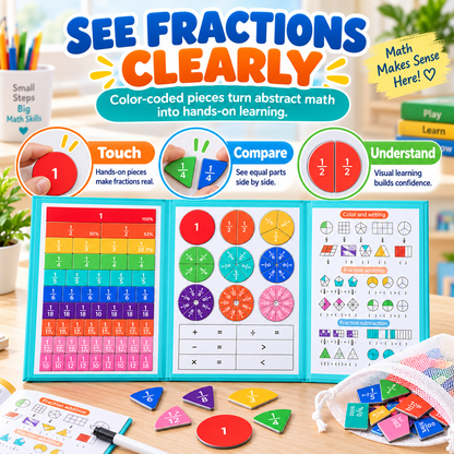 Visual Math Fraction Manipulatives Toy for 3rd-5th Grade Kids 📐