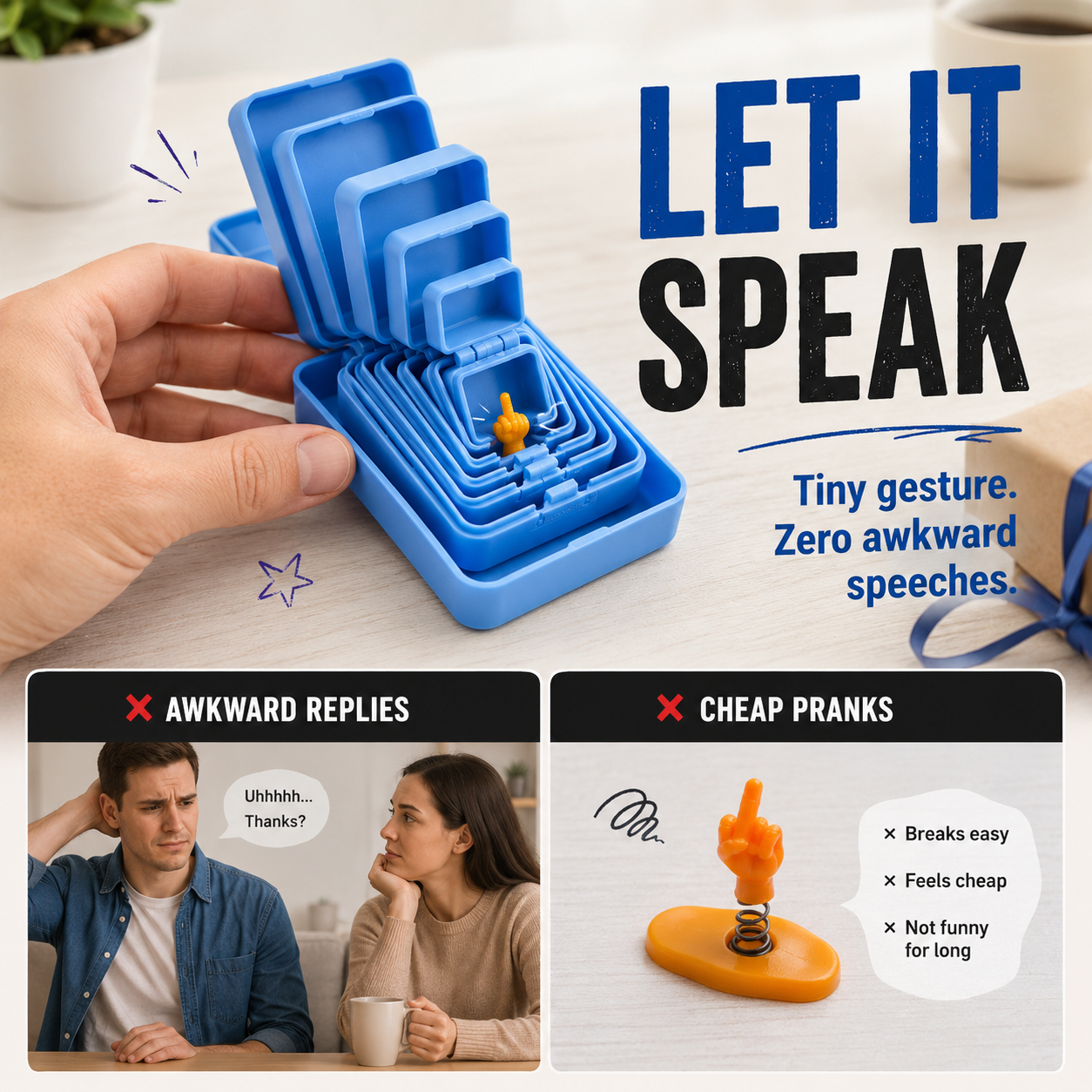 The Ultimate Surprise Gag Box 🖕 Hidden Middle Finger Nesting Boxes
