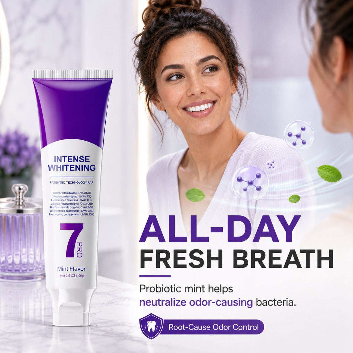 Probiotic Intense Whitening Toothpaste - 7-Day Stain Removal & Fresh Breath ✨