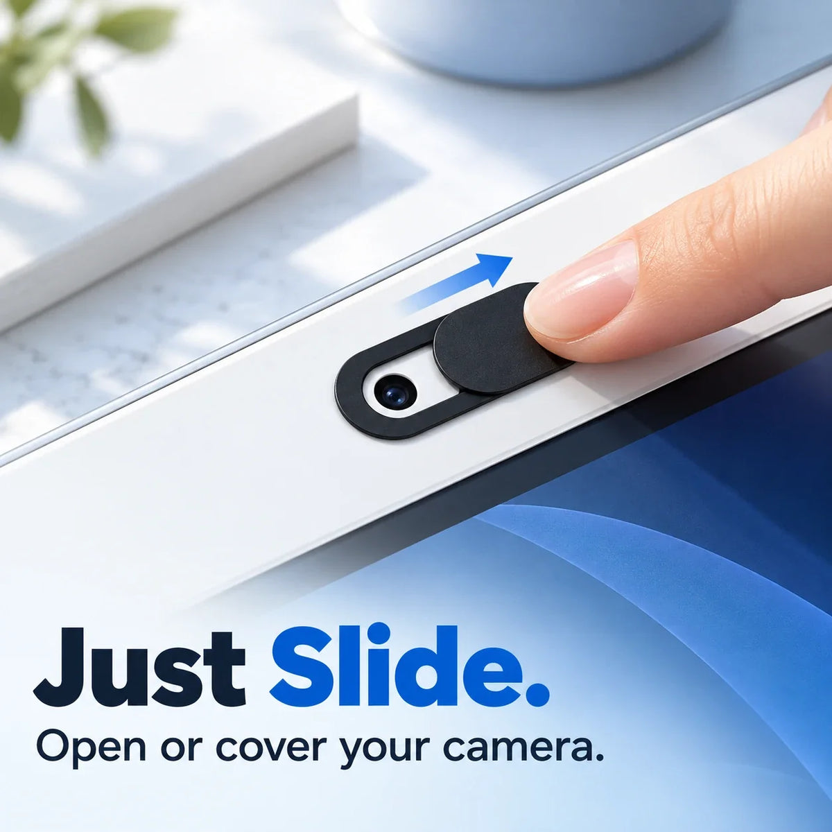 🔒 Sliding Camera Privacy Covers – 20-Pack, Black & White