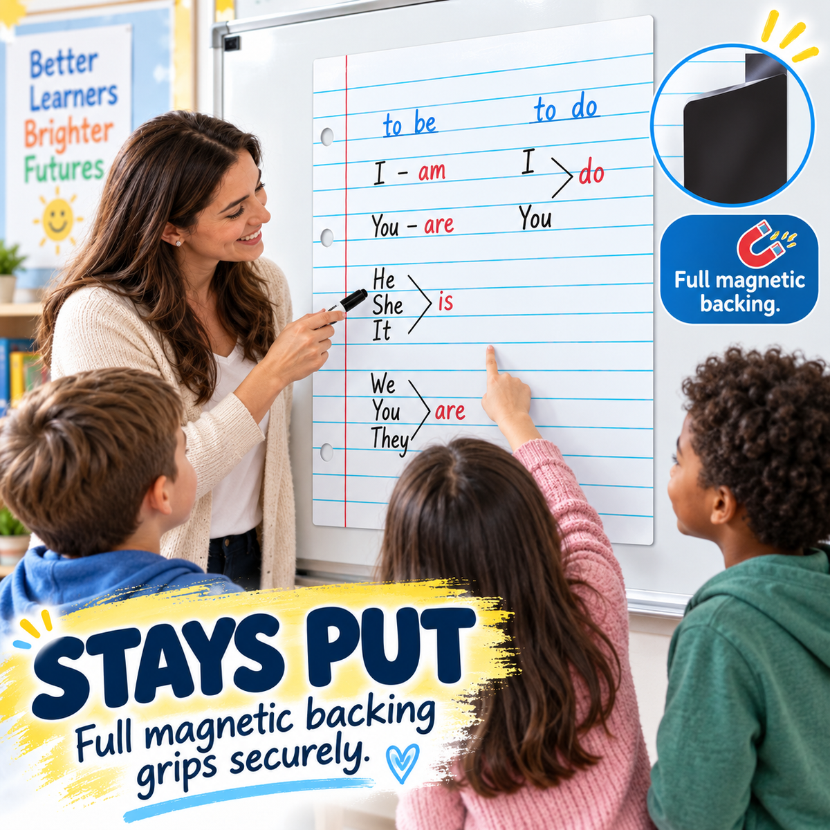 Flexible Magnetic Lined Paper Whiteboard with Dry-Erase Surface 🎯💡