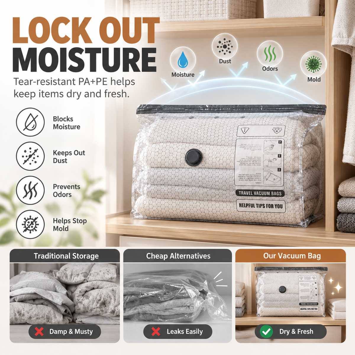 ✈️ Travel Vacuum Compression Storage Bags with Electric Pump