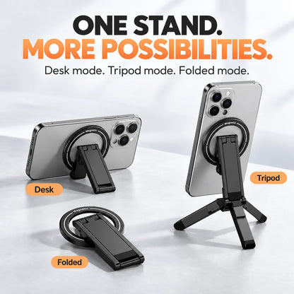 📱 Foldable Magnetic Phone Tripod Stand