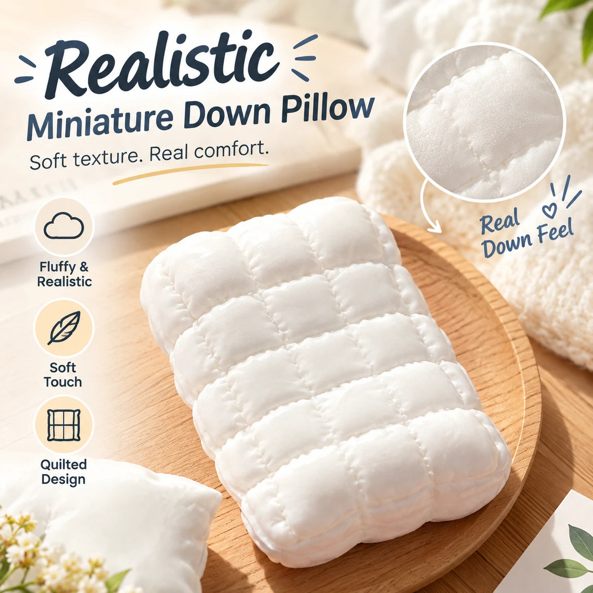 Mini Down Pillow Sensory Squishy Toy ☁️