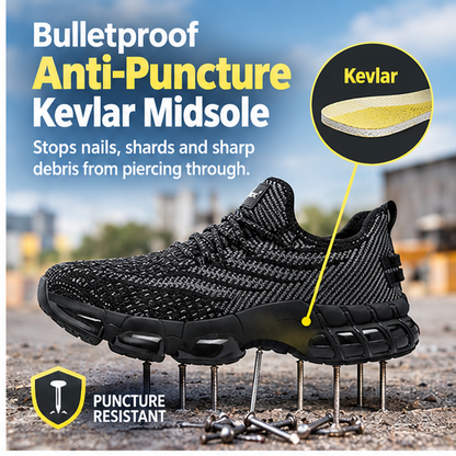 👟 Men's Lightweight Steel Toe Safety Sneakers | Puncture-Proof Work Shoes