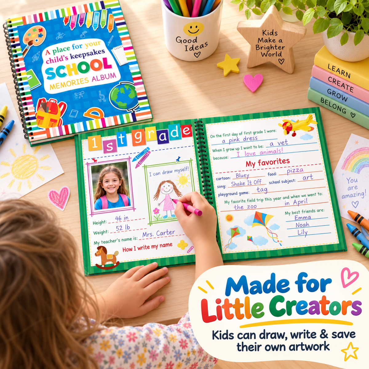 "Capture Every School Year: The Ultimate Kids Memory & Keepsake Book 📖"