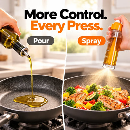 Press-to-Spray Kitchen Bottle 🧴 Even Oil & Vinegar