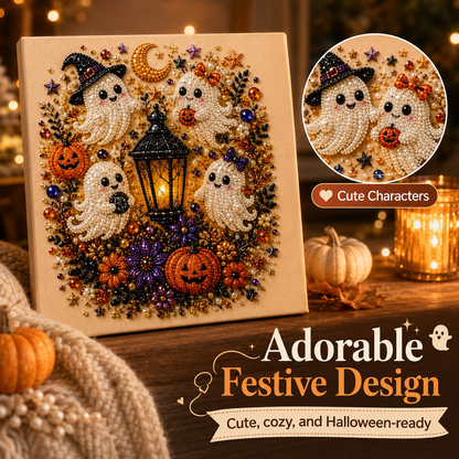 🎃 Spooky & Cute Ghost Diamond Painting Kit