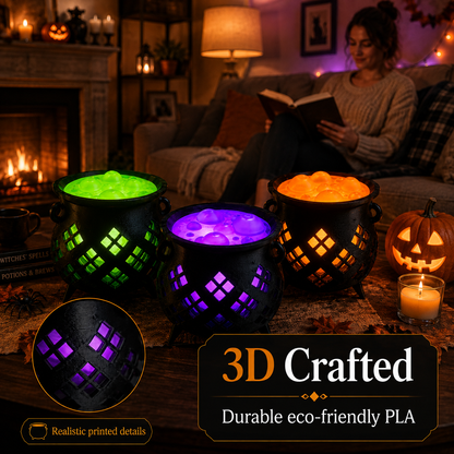 🎃 3D Printed Glowing Witch’s Cauldron Light