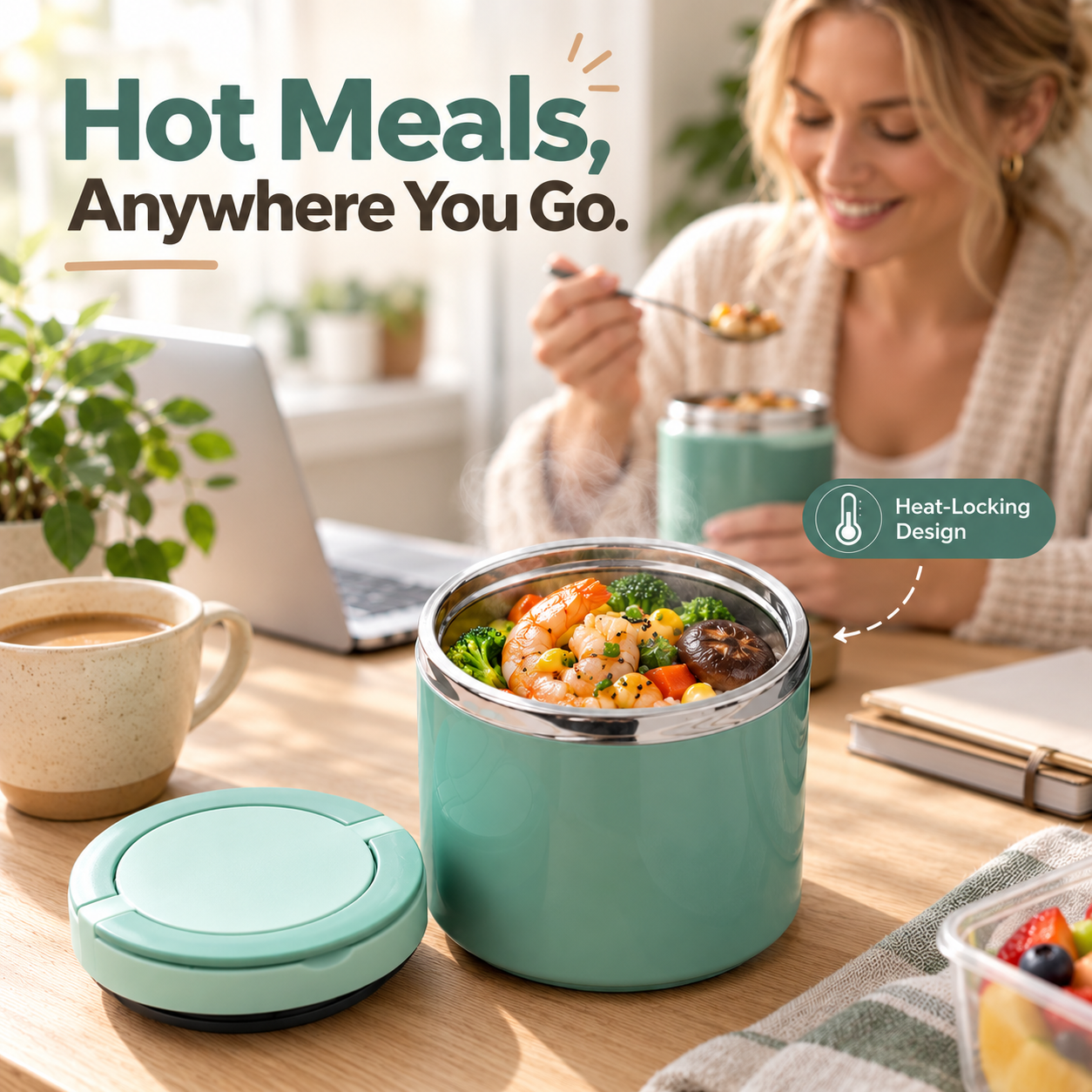 🍱 Portable Insulated Stainless Steel Lunch Box