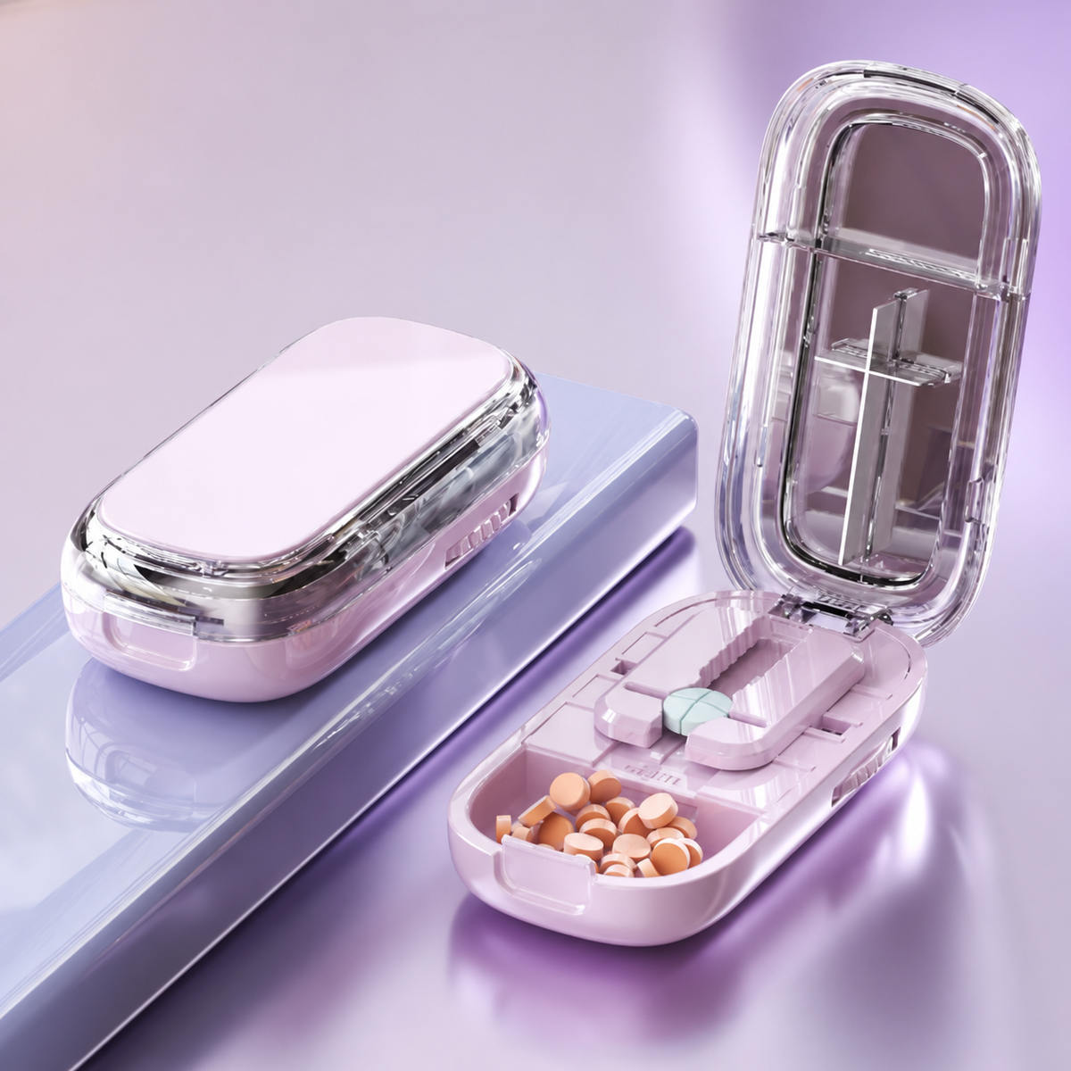 Portable Pill Cutter & Splitter Box for Precise Doses 💊