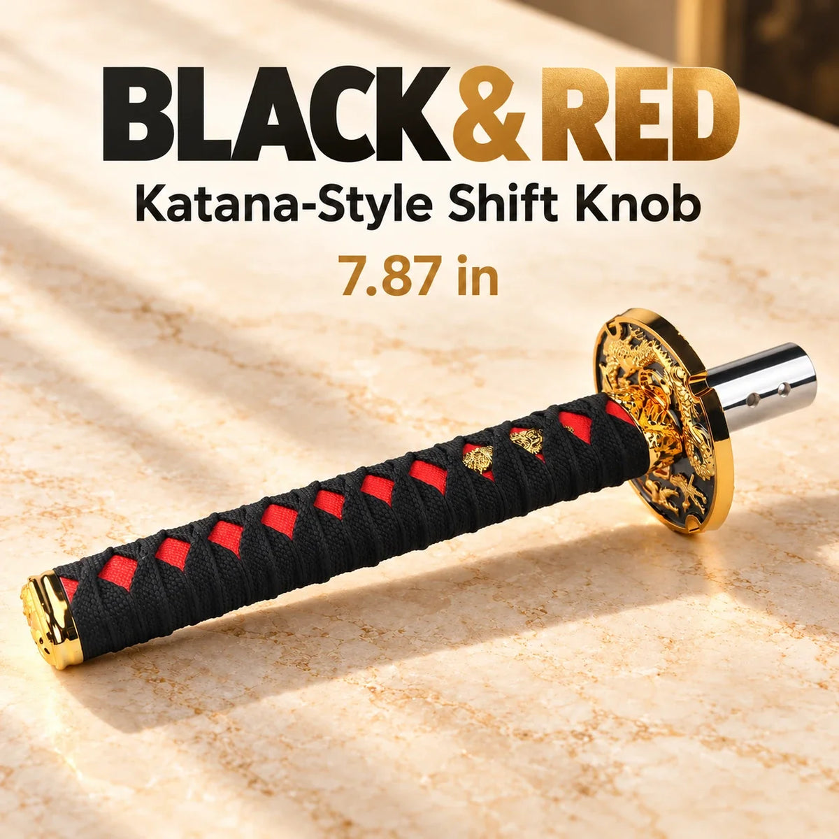Katana-Style Shift Knob 🗡️ Cord-Wrapped Interior Upgrade