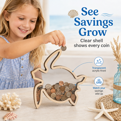 🐢 Wooden Turtle Shell Display & Storage Box