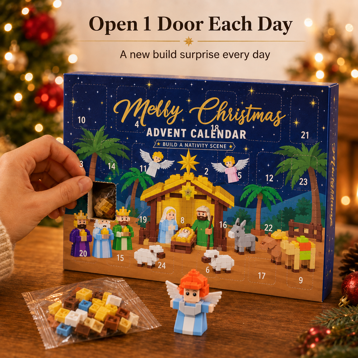 🎄24-Day Christmas Building Block Advent Calendar🎅