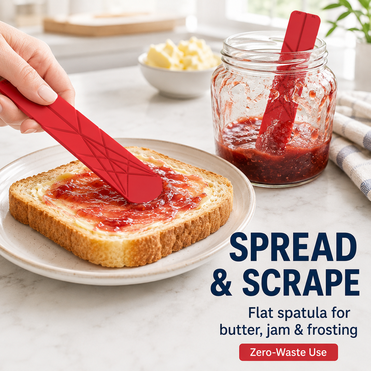 🥄 3-in-1 Foldable Silicone Measuring Spoons & Spatula Set (2-Piece Kit)