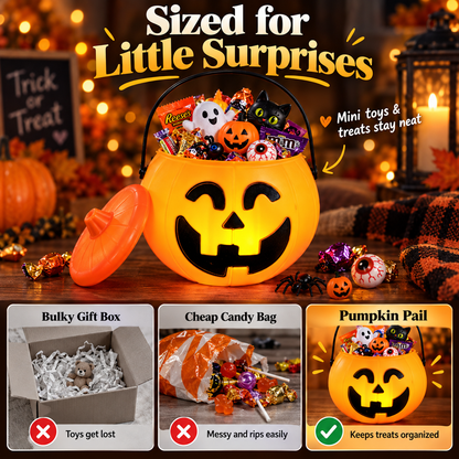 Halloween Pumpkin Toy & Gift Bucket | Festive Surprise Container 🎃