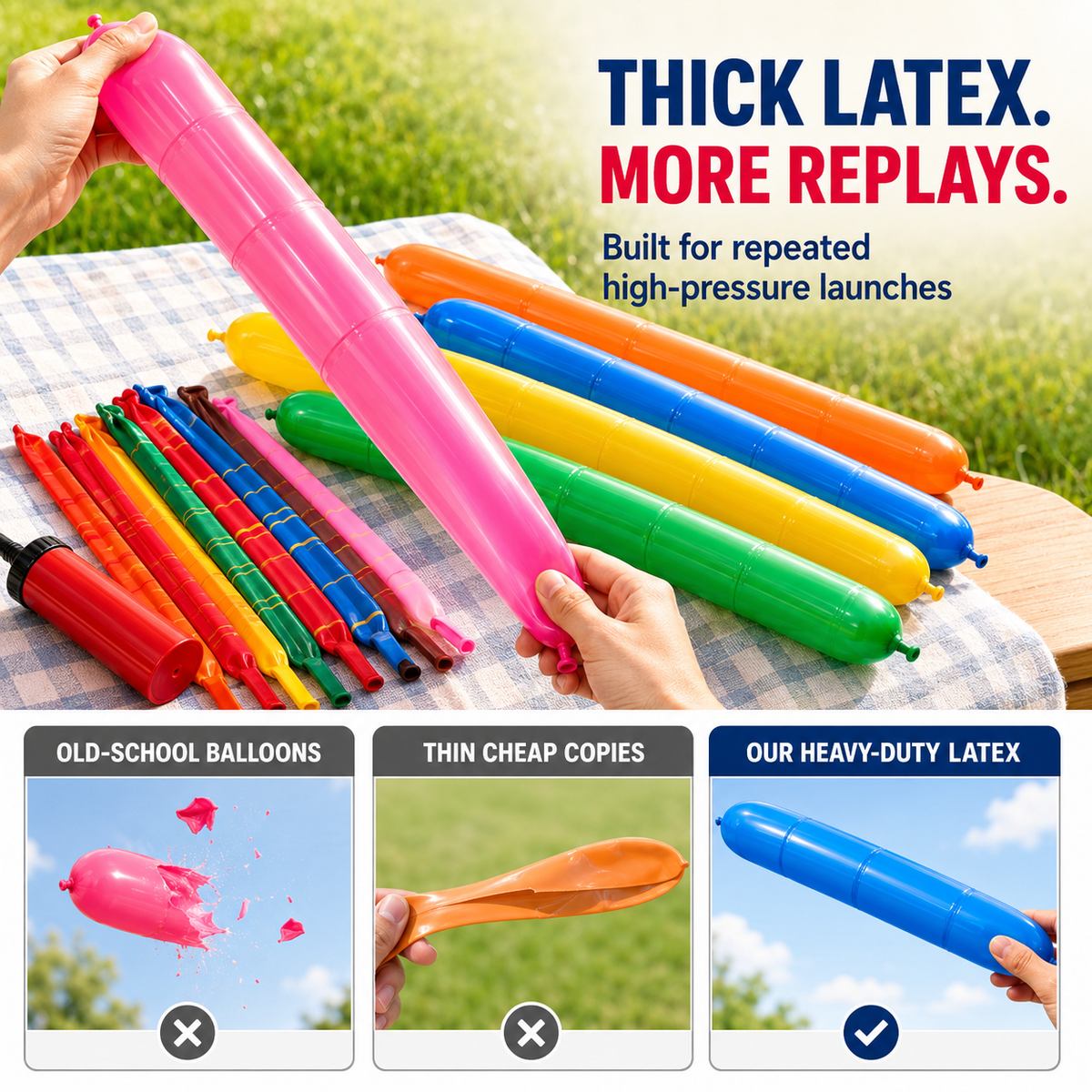 🚀 Screaming Rocket Balloons Pack with Pump