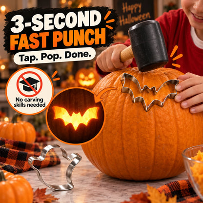 Halloween Pumpkin Carving Hammer & Cutter Kit (2-Pack) 🎃⚡