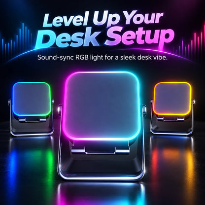 RGB Sound-Sync Ambient Light & Wireless Phone Stand 🎧✨