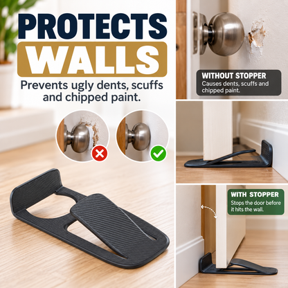 🚪 No-Punch Heavy Duty Door Stopper & Wall Protector 🛡️