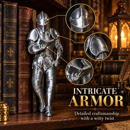 Medieval Knight Bookshelf Decor & Fantasy Book Nook Figurine ⚔️