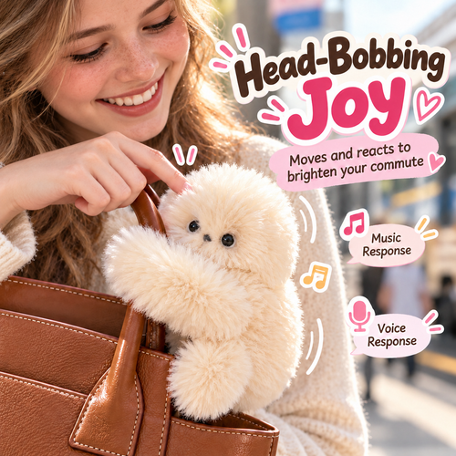 Interactive Bobblehead Owl Plush & Bag Charm 🦉✨
