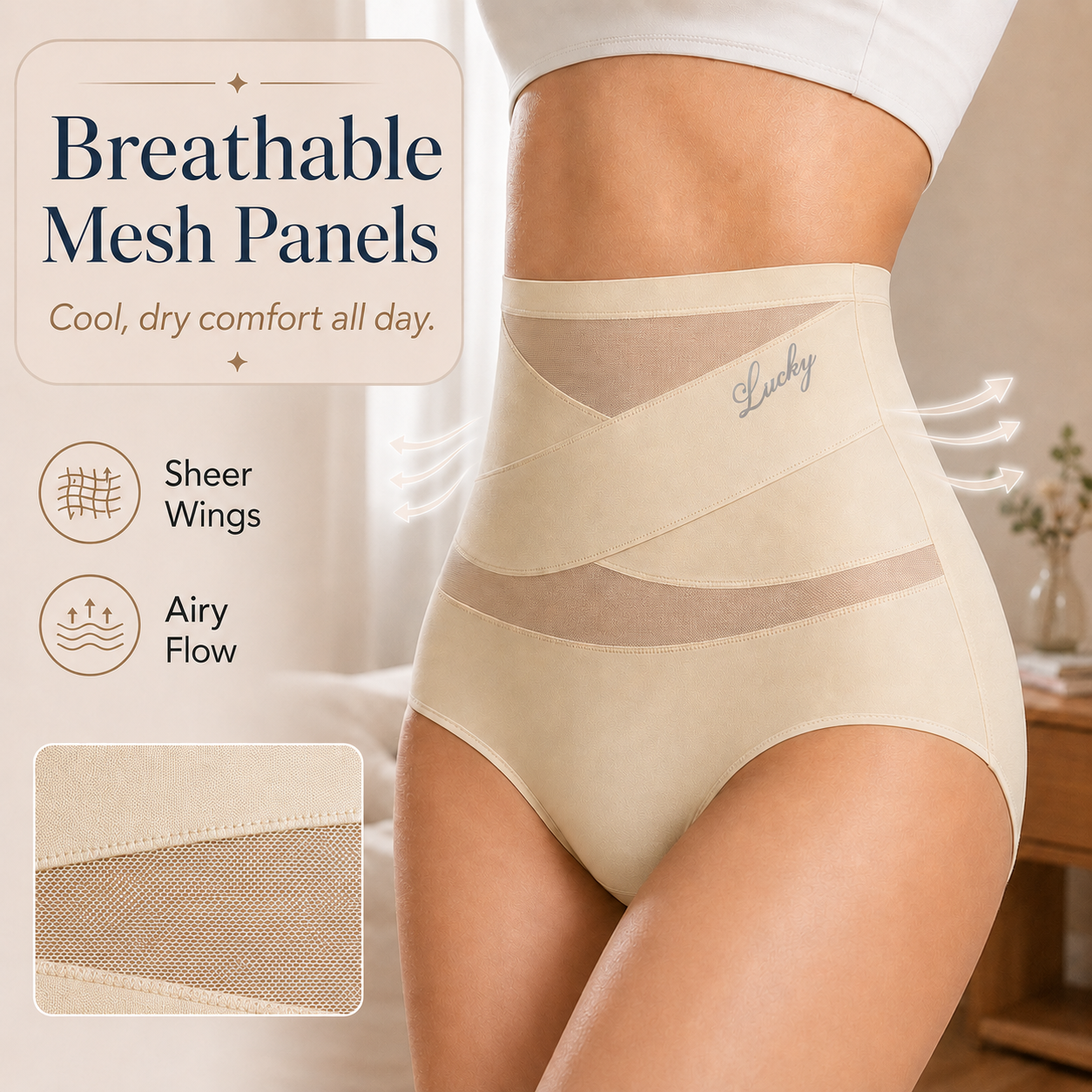 💖5-Pack Women's High-Waist Cross-Wrap Tummy Control Briefs