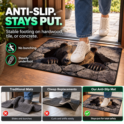 Optical Illusion Vortex & Trapdoor Doormat – Non-Slip Flannel Floor Mat 🌀