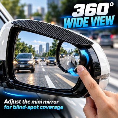 2-Pack Anti-Rain Rearview Mirror Visor & Convex Blind Spot Mirror🌧️